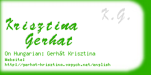 krisztina gerhat business card